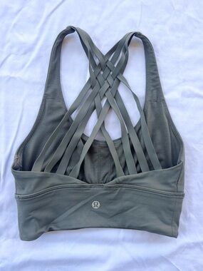 Lululemon Free To Be Moved Bra Grey Sage Size 2